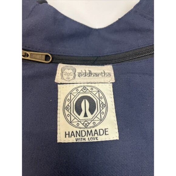 New W/Tag Kala Siddhartha Handmade Blue Sling Crossbody Bag Denim Multi Pocket - Picture 5 of 14